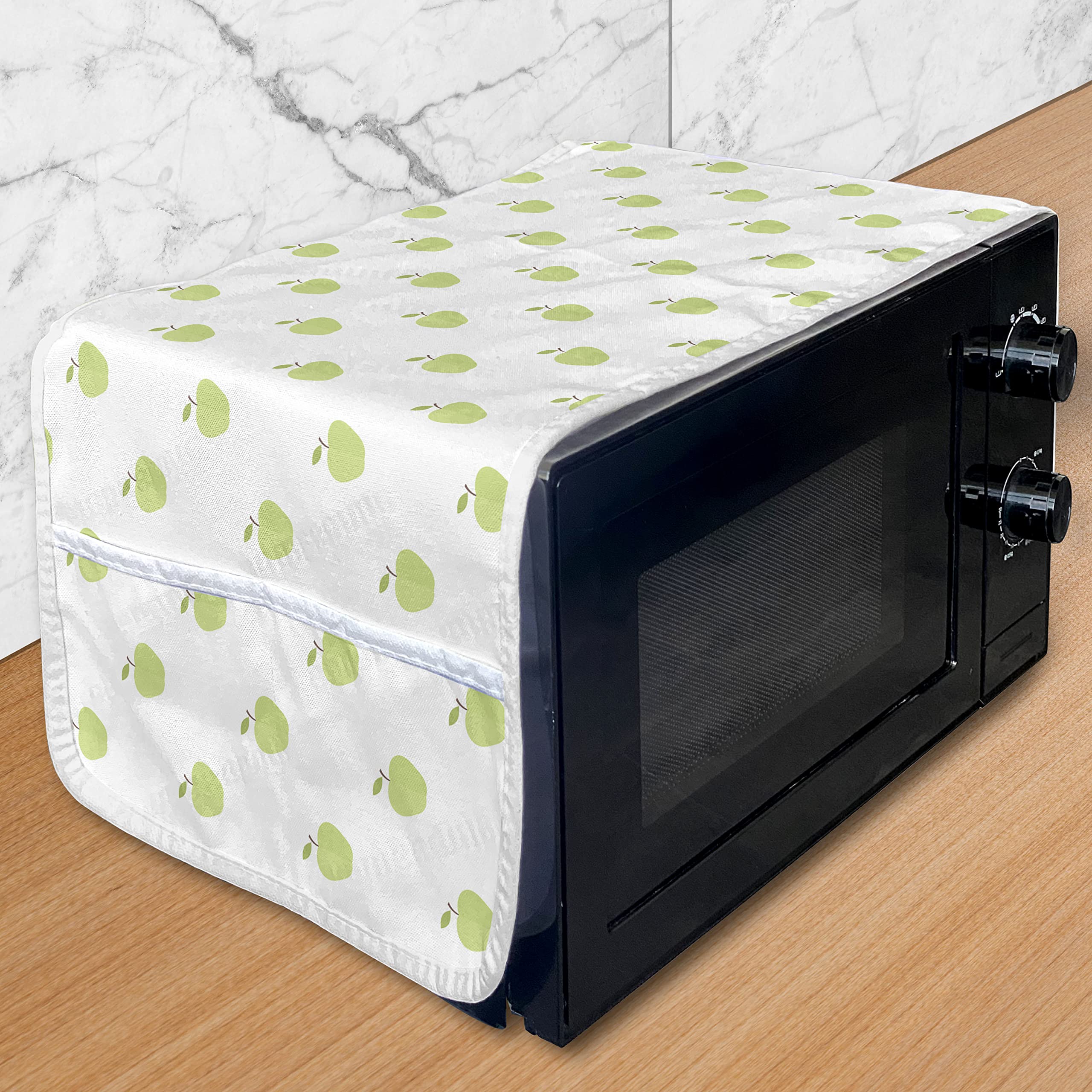 Ambesonne Fruits Microwave Oven Cover - Waterproof Kitchen Organizer with Pockets, 36