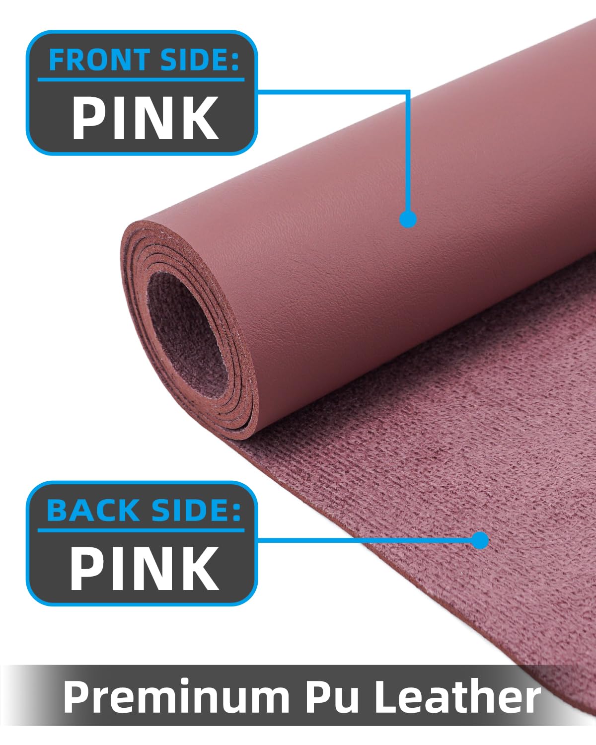 Premium PU Leather Desk Pad Protector - Non-Slip Large Desk Mat for Keyboard & Mouse - Office & Home Workspace Organizer (Rose Purple, 48