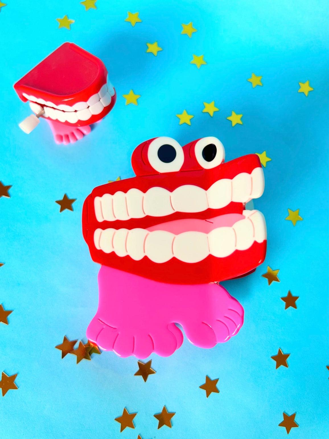 Chattering Teeth Hair Claw Clip - Fun Novelty Hair Accessory for Parties, Halloween Costumes & Gag Gifts