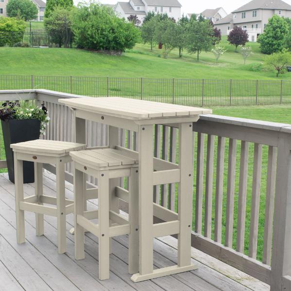 Lehigh 3-Piece Bar Height Balcony Patio Set - Outdoor Bistro Furniture for Small Spaces, Balconies & Decks