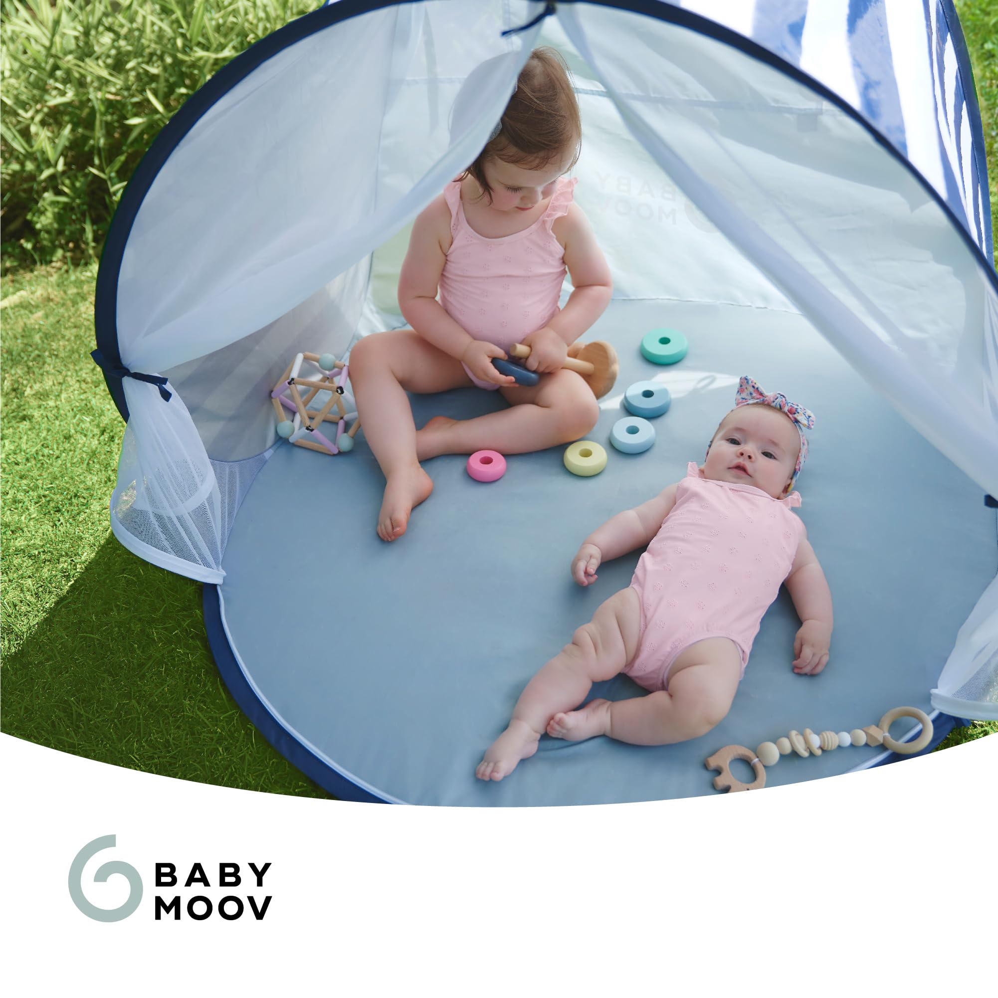 Babymoov UPF 50+ Baby Sun Protection Tent - Pop Up Play Tent & Sun Shade for Infants & Toddlers | Perfect for Beach, Park, Backyard & Outdoor Play (2024 Summer Edition)