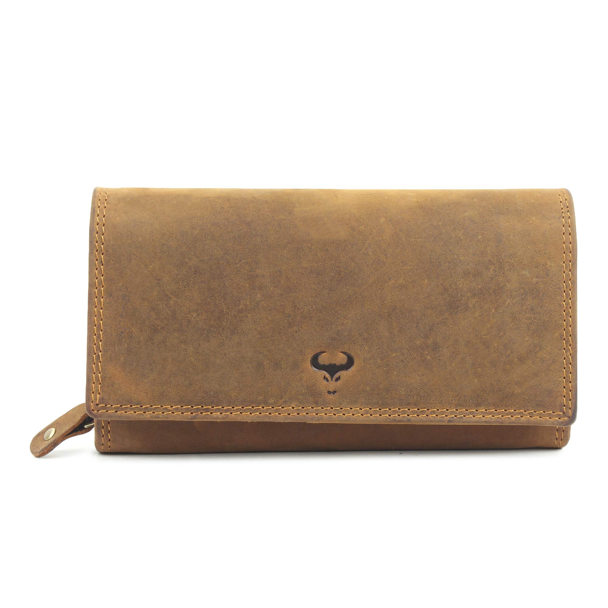AlphaHide Genuine Leather RFID Blocking Wallet for Women - Slim Ladies Clutch with Dual Zipper Pockets - Phone Holder & Credit Card Organizer - Perfect for Travel, Shopping, and Everyday Use