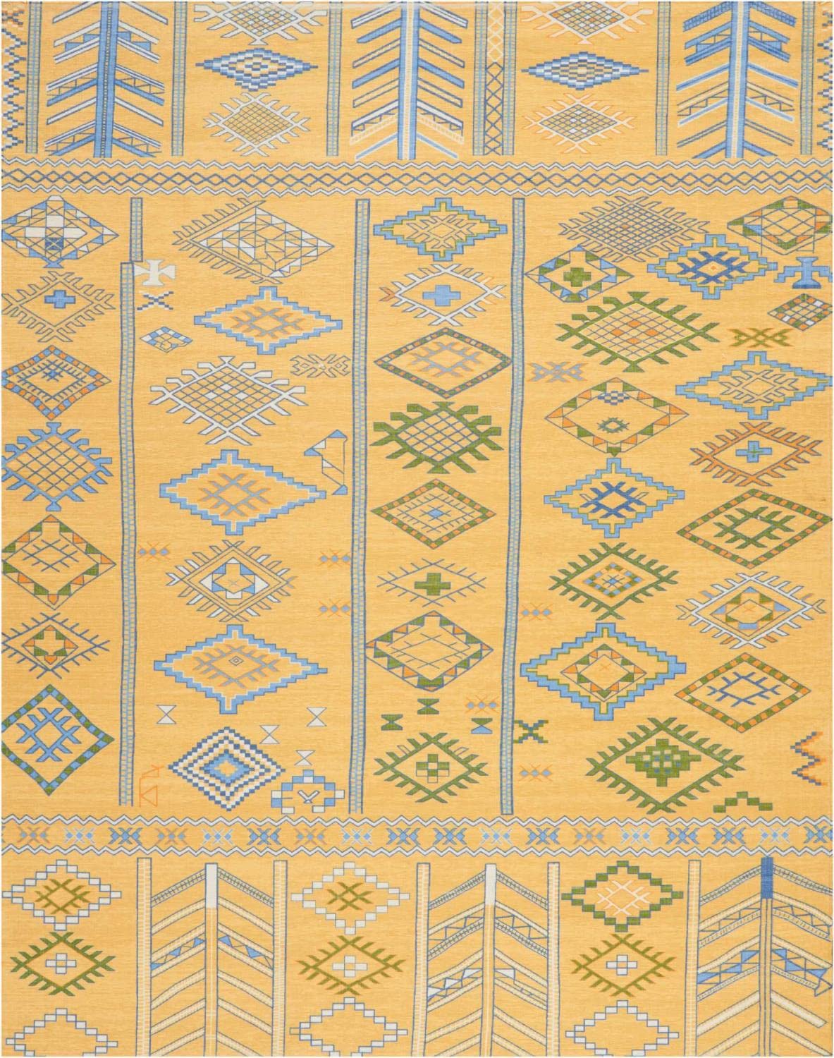 Nourison Madera Tribal Saffron 8x10 Area Rug - Easy Cleaning, Non-Shedding, Stain Resistant - Perfect for Living Room, Bedroom, Dining Room & Kitchen Decor | Boho Chic Home Accent