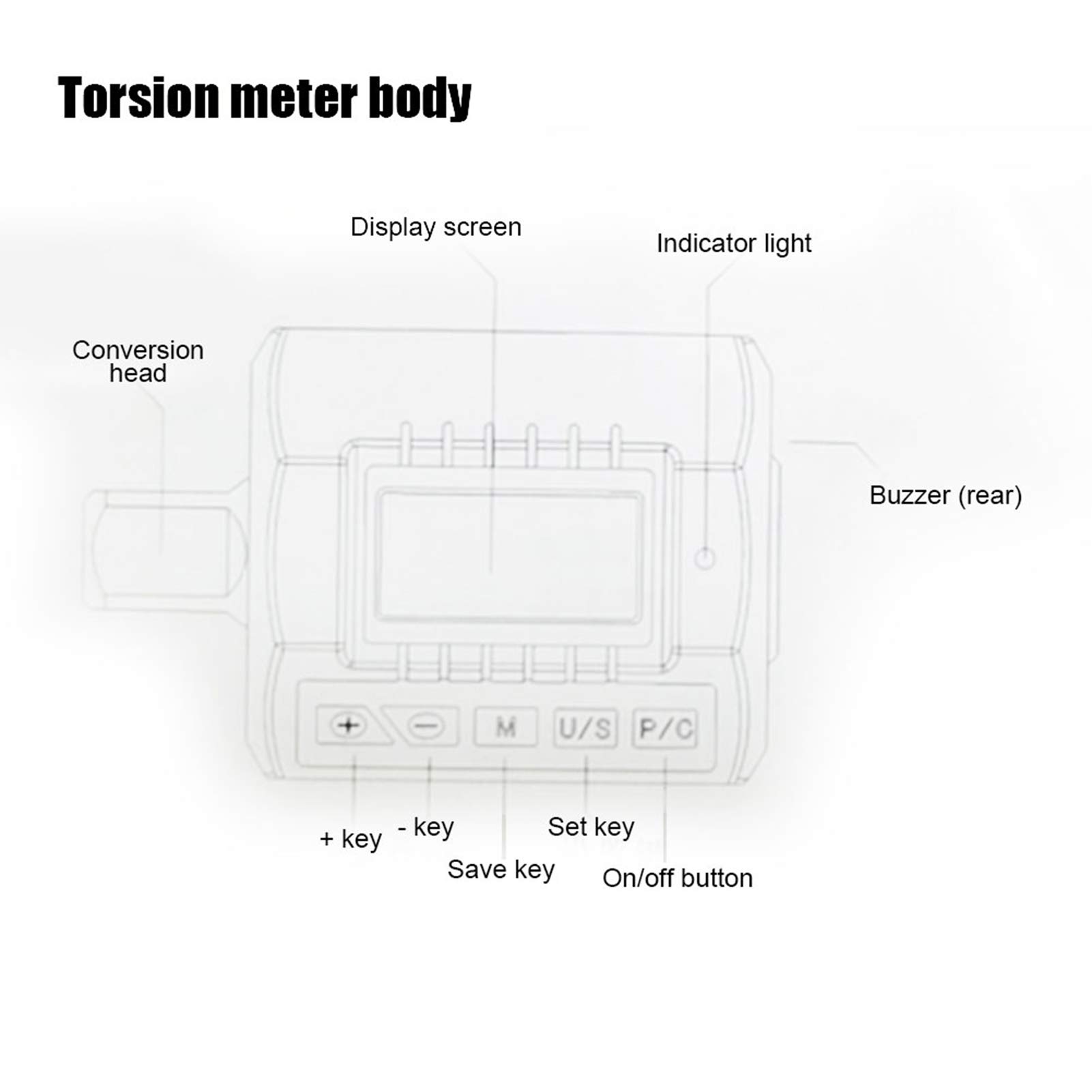 Fafeicy ZNC30 Digital Torque Wrench - 330N.M High Precision Torsion Meter with LCD Display, Conversion Head & Screwdriver Adapter | Portable Torque Measurement Tool for Automotive Repair, Industrial Maintenance & DIY Projects