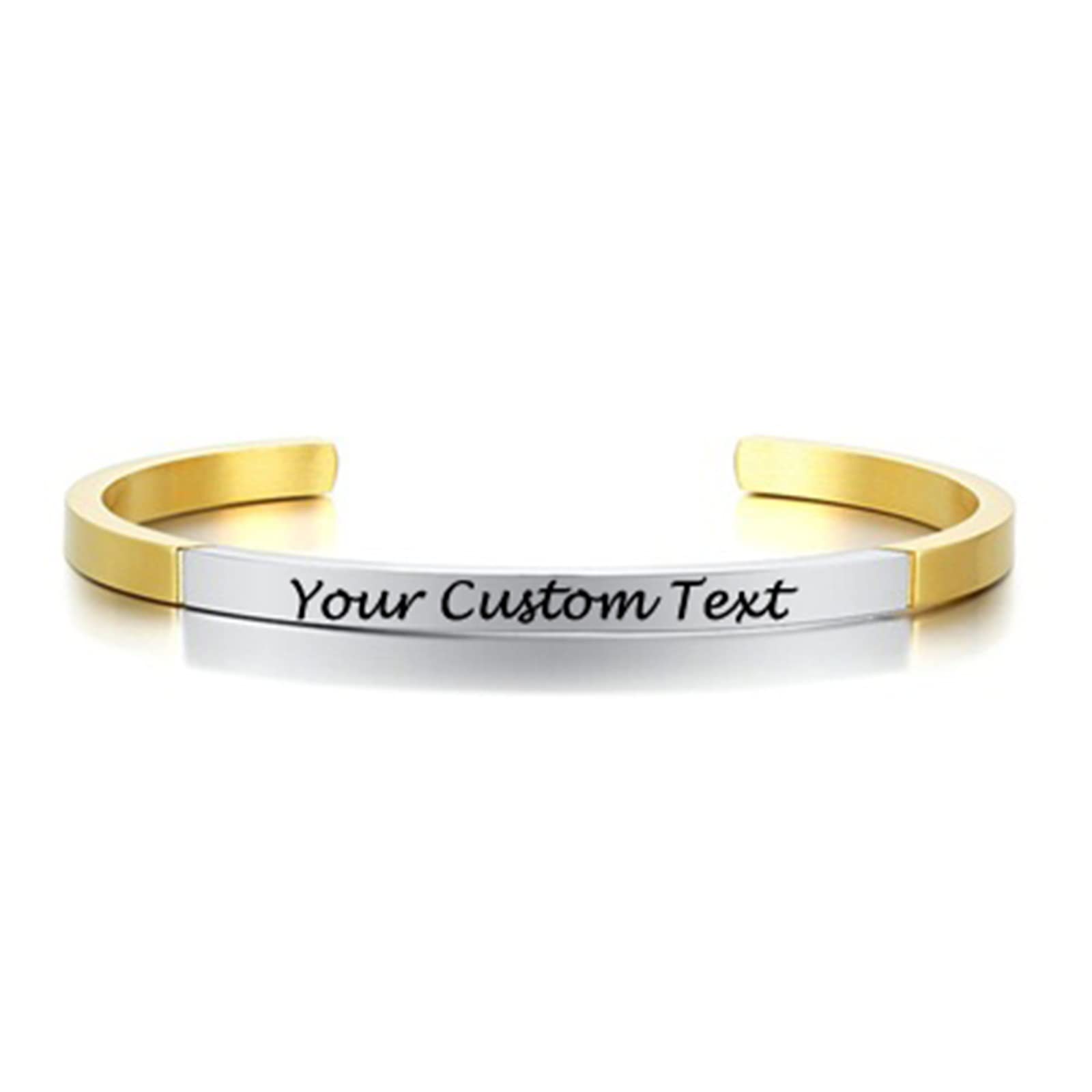 Custom Engraved Couple Bracelets - Stainless Steel Adjustable Chain Bracelet for Men & Women (Silver/Gold) - Perfect for Anniversaries, Weddings & Romantic Gifts