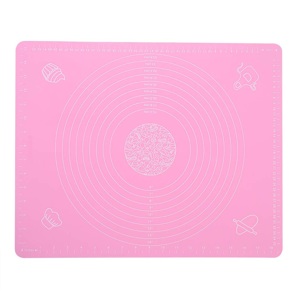 Non-Stick Silicone Baking Dough Mat with Measurement Scales - Large Kneading Pastry Mat for Cookies, Pies & Bread - Perfect for Home Bakers & Professional Kitchens