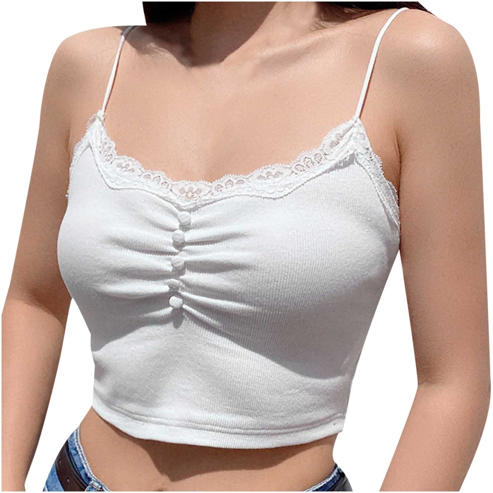Women's Sexy Lace Print Summer Tops - Slim Fit Shirring Casual White Blouse for Women | Perfect for Beach, Date Night & Summer Outfits