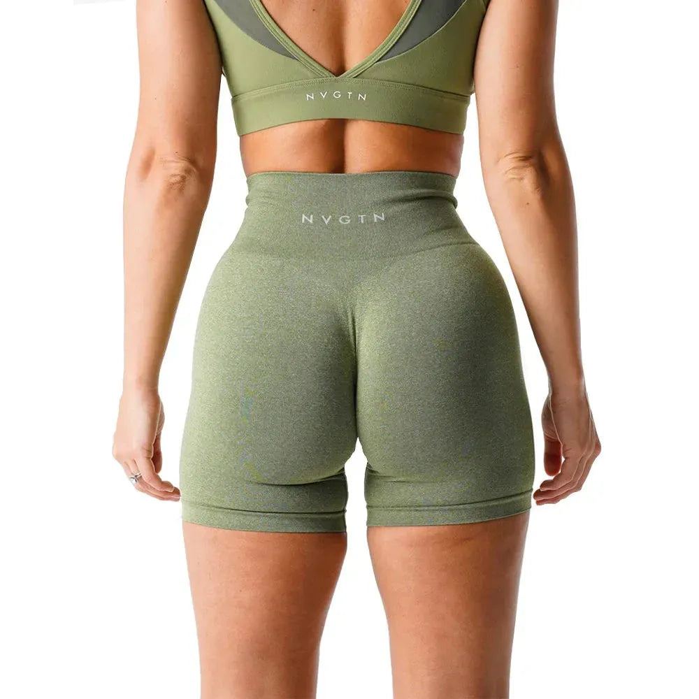 NVGTN Seamless Pro Shorts for Women - High Waisted Workout Shorts with Scrunch Detail - Perfect for Running, Yoga & Gym Training - Great for Intense Workouts & Active Lifestyle