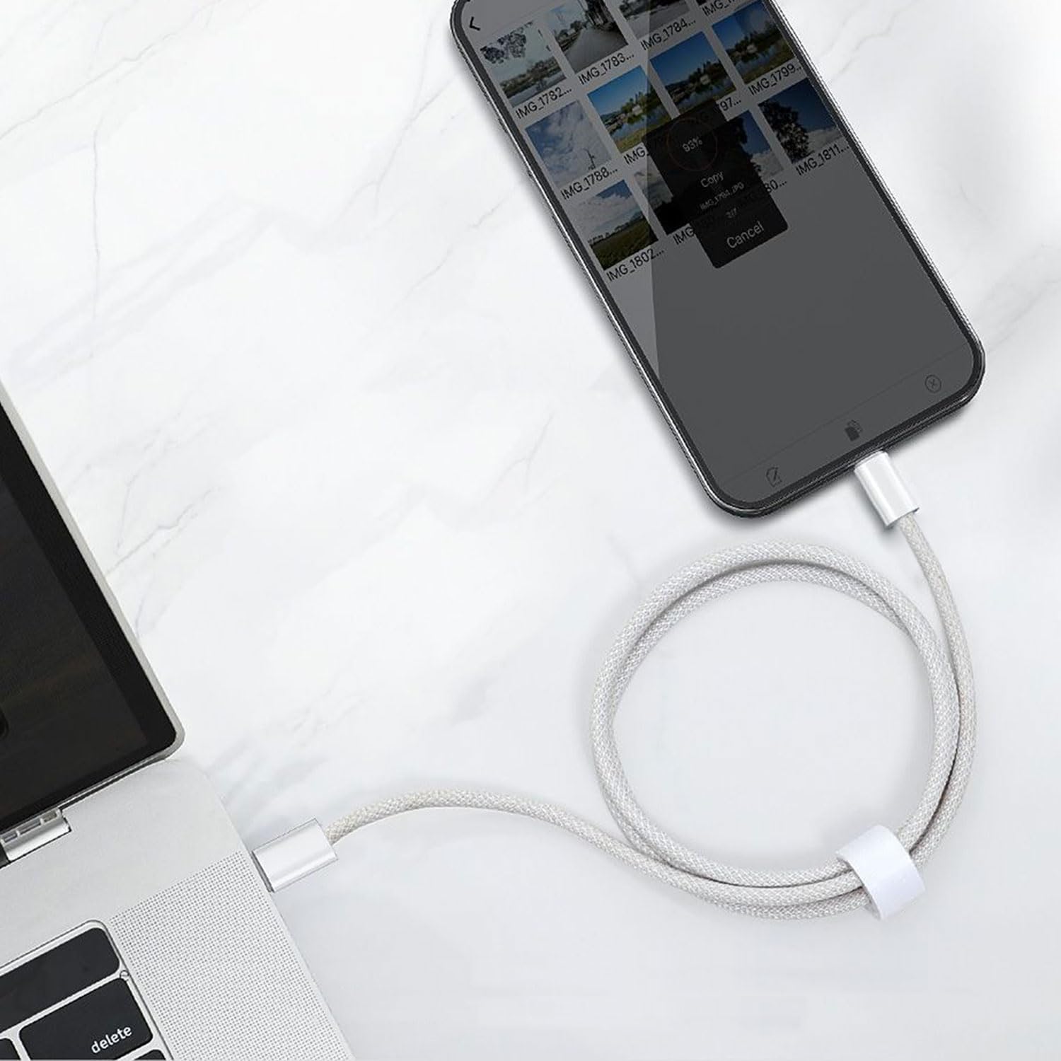 Premium Braided USB-C to USB-C Charging Cable for AirPods Pro 2nd Gen - Fast Charging Cord Compatible with iPhone 15, iPad, MacBook, TV Remote & More - Durable Woven Cable for Home, Office & Travel Use