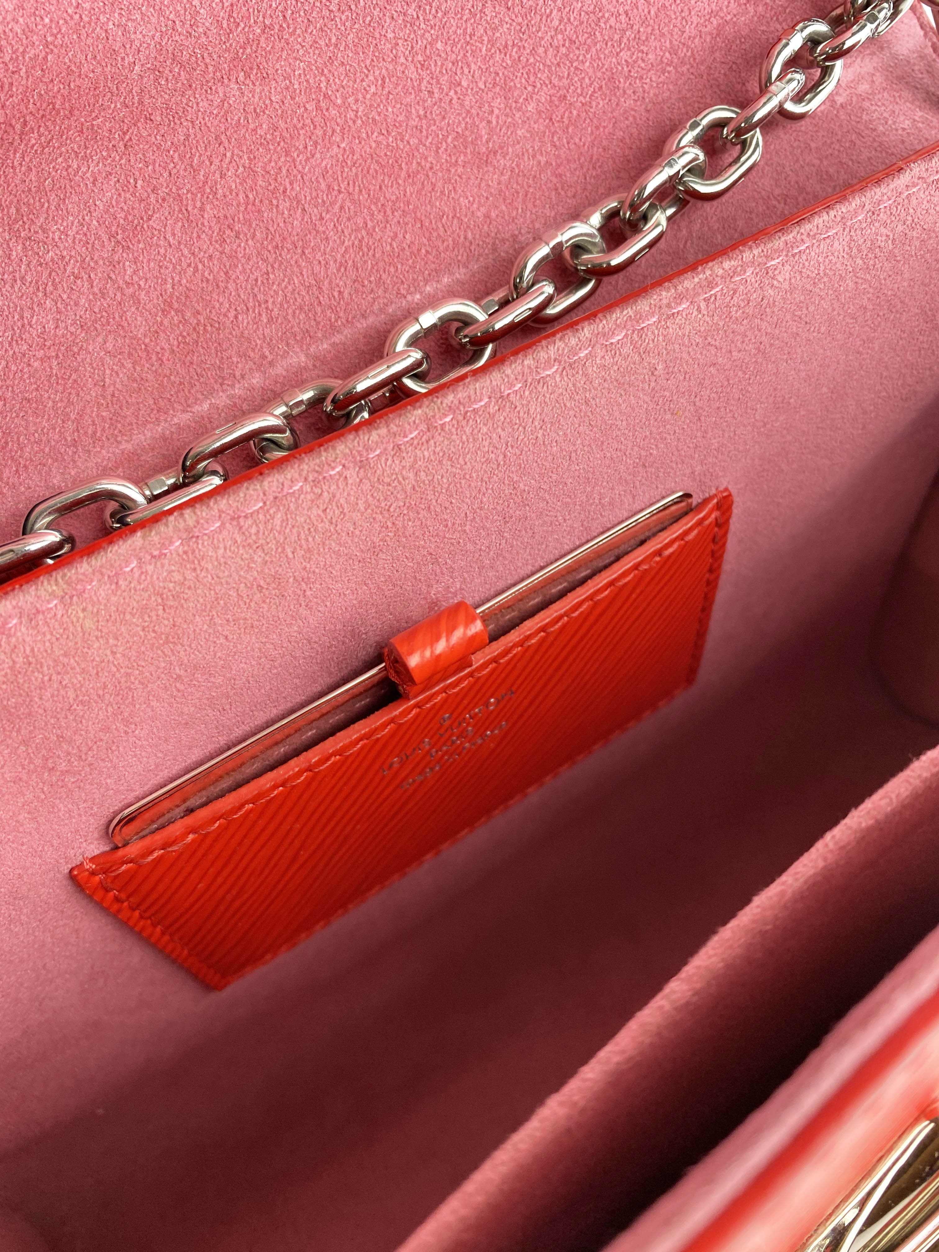 Authentic Louis Vuitton Epi Leather Twist MM Handbag in Red - Luxury Crossbody Bag for Women, Perfect for Work, Travel & Evening Events
