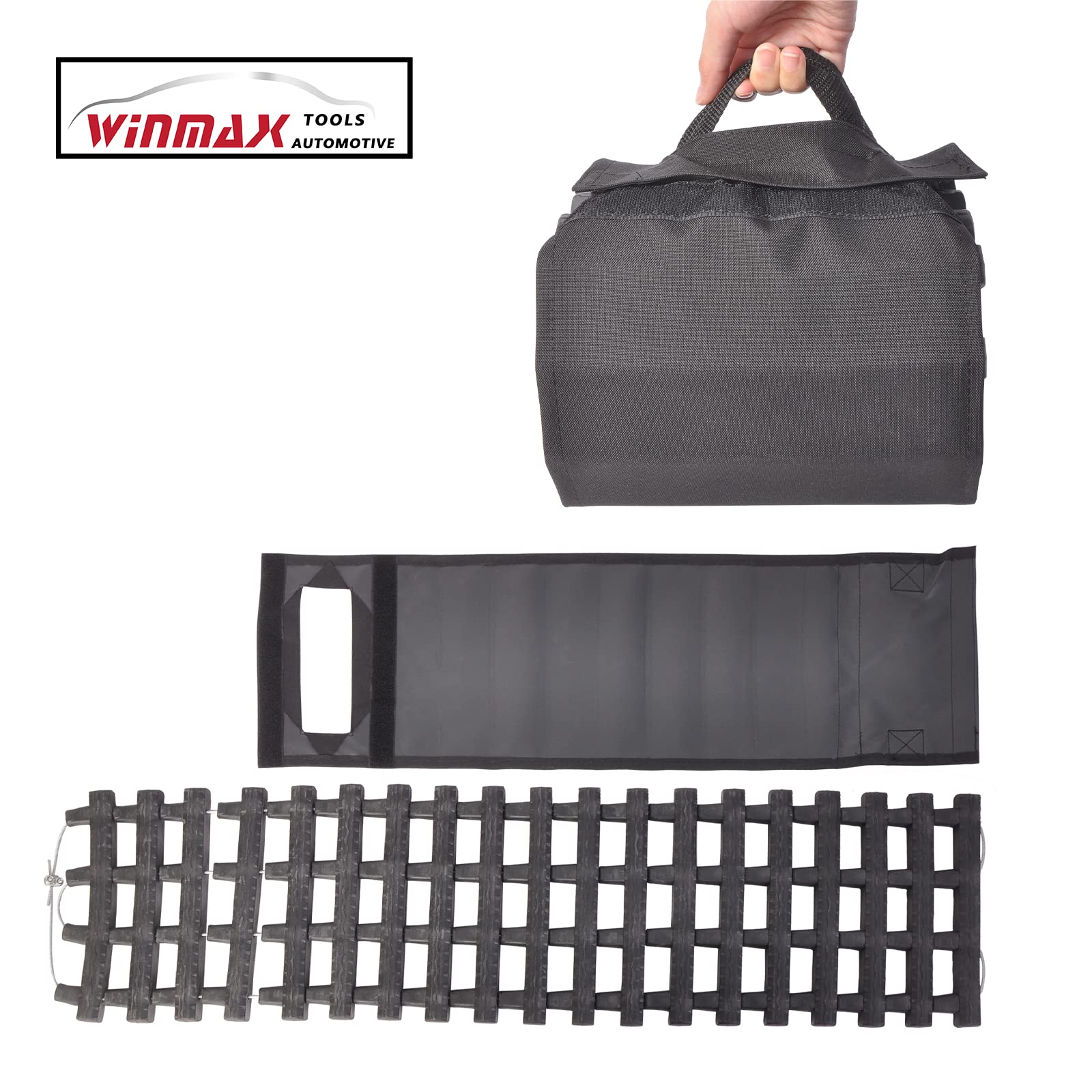 Off-Road Vehicle Recovery Tracks - Heavy Duty Traction Mats for Snow, Sand & Mud - Tire Ladder for 4x4 Trucks & SUVs - Perfect for Off-Roading, Camping & Emergency Recovery