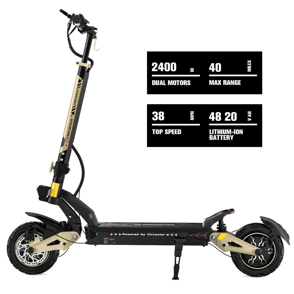 Circooter Cruiser Pro Electric Scooter - 2400W Dual Motor, 38 MPH Top Speed, 40 Mile Range - Commuter & Urban Travel Scooter for Adults