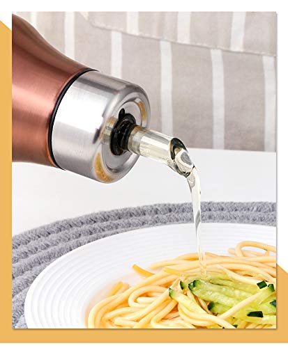 Premium Stainless Steel Oil Dispenser Bottle 500ml - Leak Proof Kitchen Container for Olive Oil, Balsamic Vinegar & Soy Sauce | Perfect for Cooking, Salad Dressing & Home Kitchen Organization