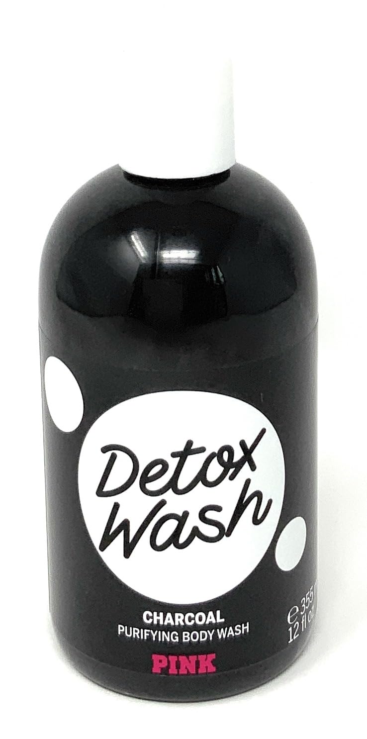 Victoria's Secret PINK Detox Charcoal Purifying Body Wash - 12 fl oz Deep Cleansing & Detoxifying Shower Gel for Women - Perfect for Daily Skincare Routine & Post-Workout Refresh
