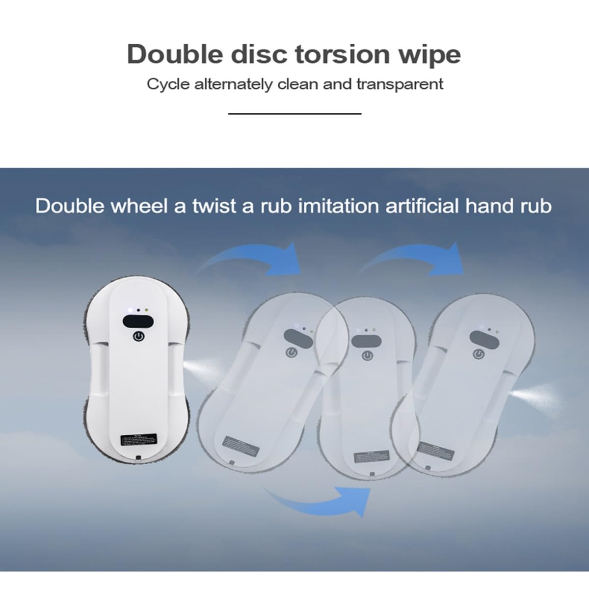 Automatic Window Cleaning Robot with Water Spray & 5200Pa Suction - Smart Electric Window Washer with Remote Control - Perfect for High-Rise Windows, Glass Doors, and Skylights
