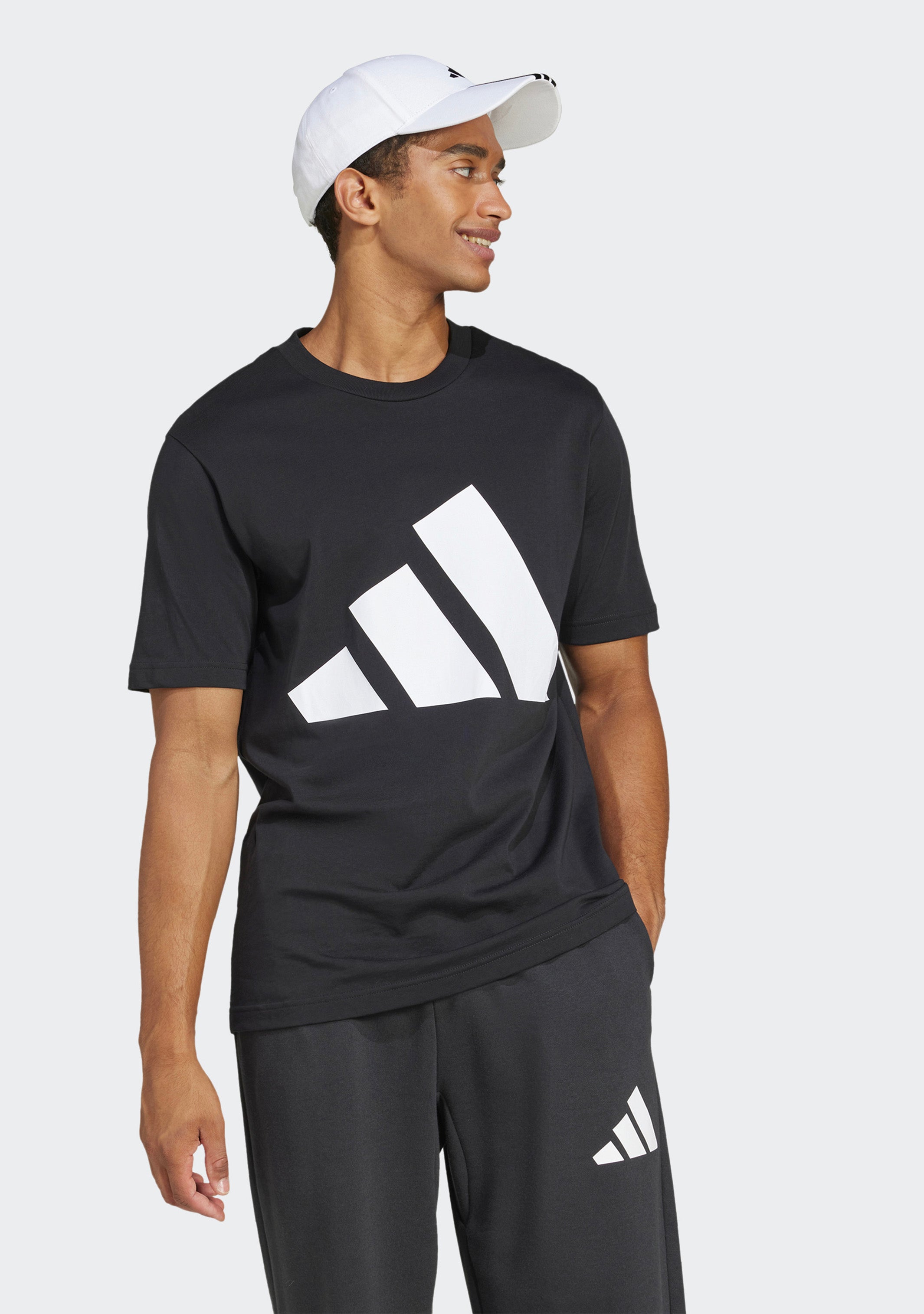 Adidas Men's Essentials Big Logo T-Shirt - Comfortable Cotton Casual Tee for Gym, Workout, and Everyday Wear