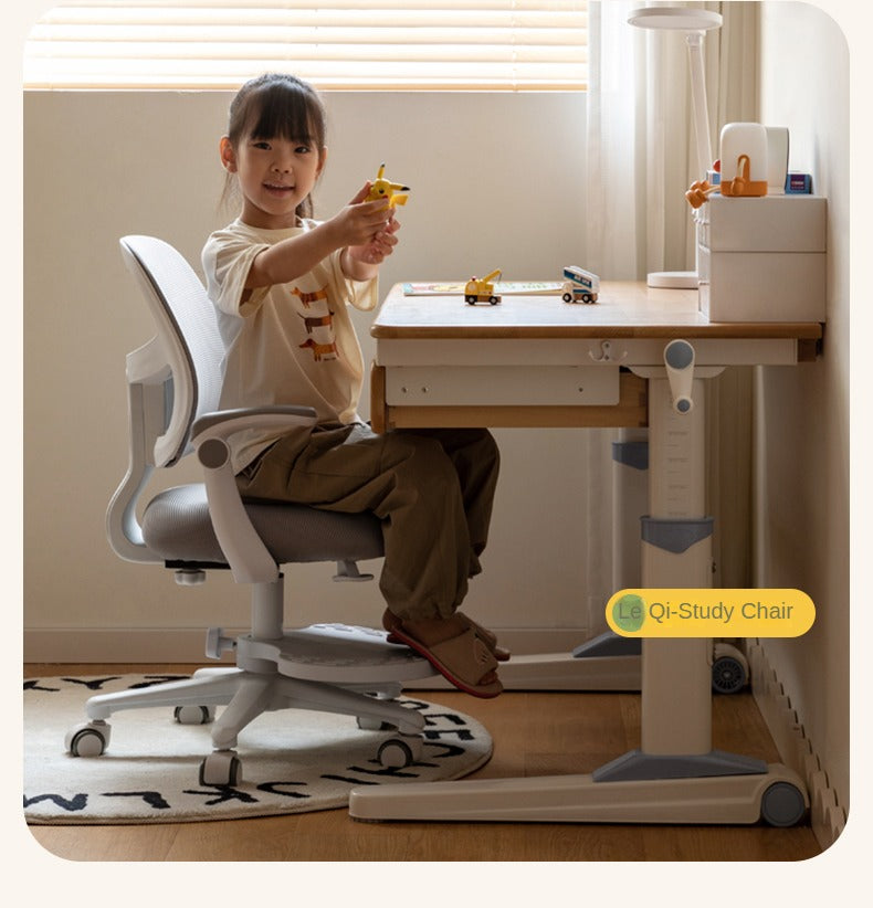 Solid Beech Wood Adjustable Lift Study Desk - Perfect for Home Office, Reading & Writing Workspace