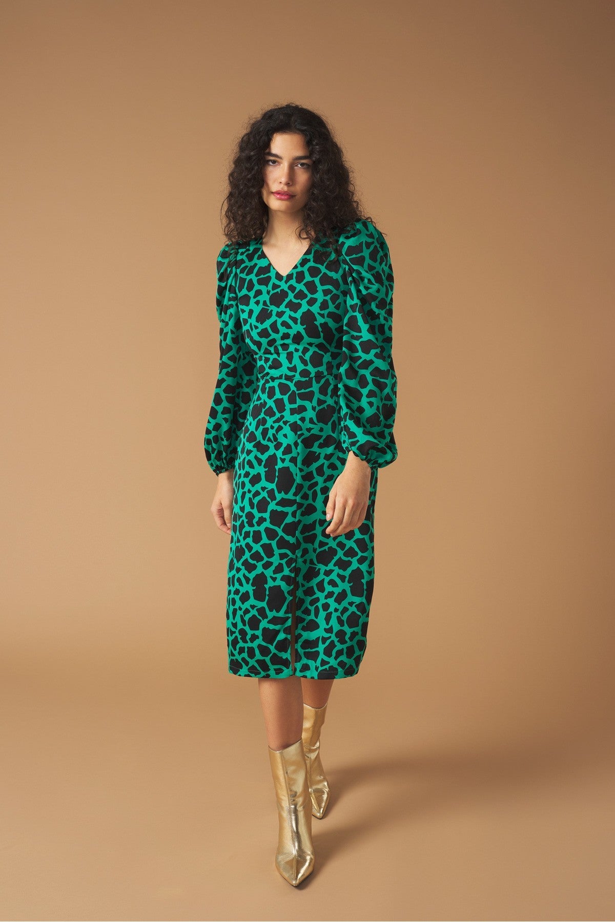 MAE DRESS for Women - Green & Black Flowy Maxi Dress - Perfect for Summer, Beach, and Casual Outings