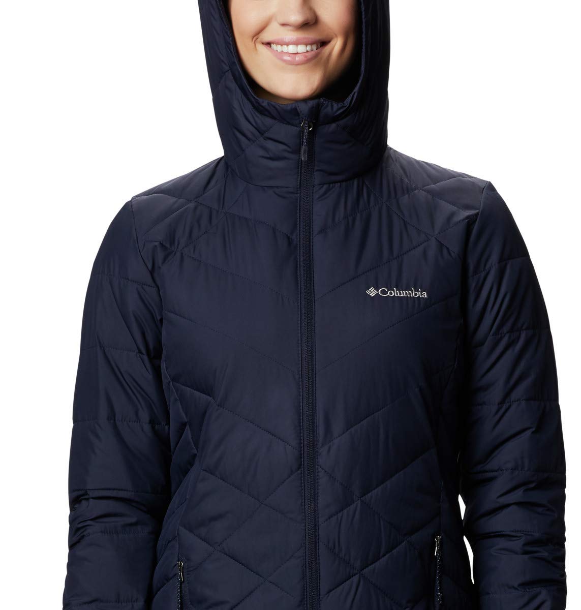 Columbia Women's Heavenly Long Hooded Jacket - Waterproof Winter Coat for Hiking, Skiing & Outdoor Activities