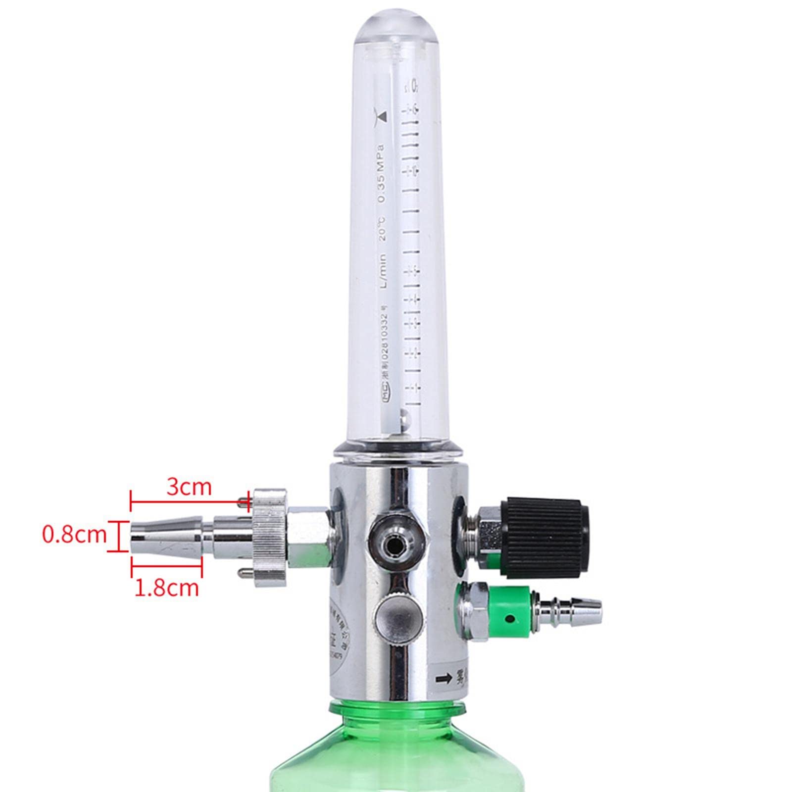 SAZ DEKOR Oxygen Flow Meter Regulator with Durable Valve for Medical Use - Perfect for Home Healthcare, Hospitals, and Emergency Oxygen Therapy
