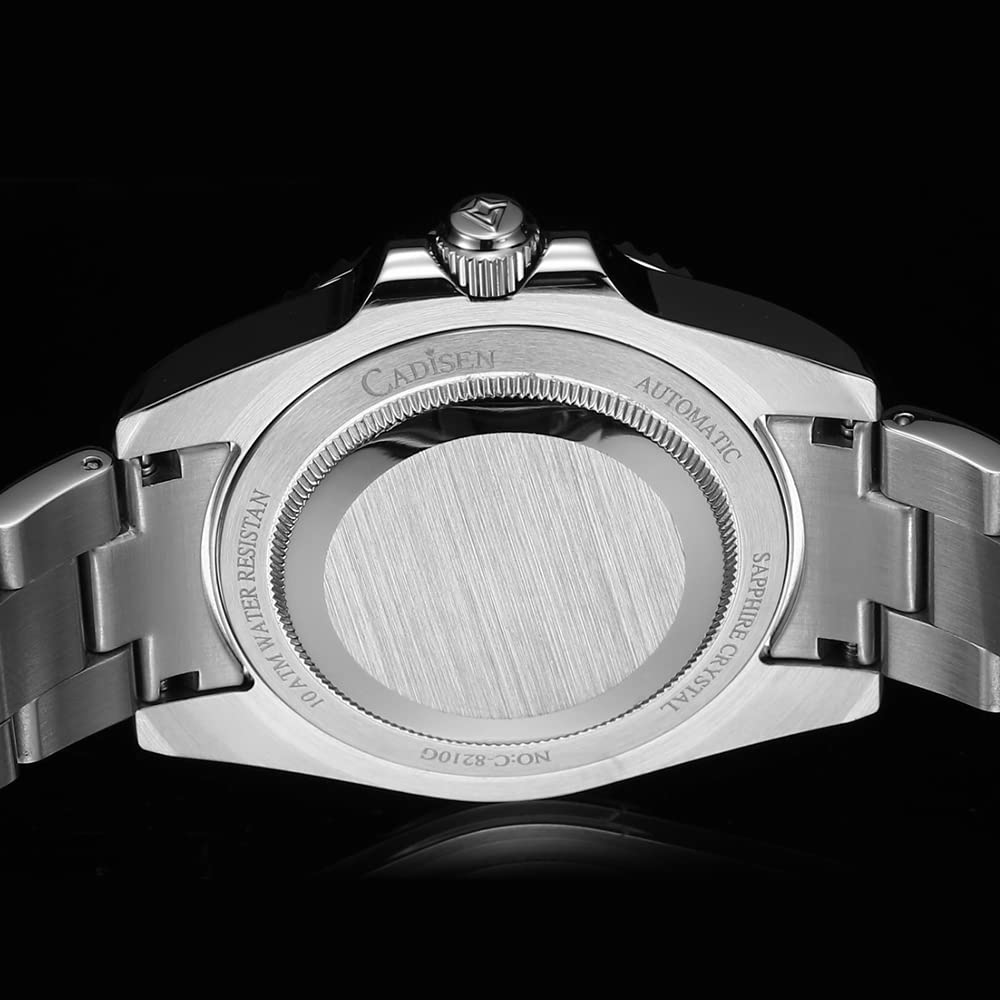 CADISEN Men's Automatic Mechanical Watch - Luxury Leather Strap, Waterproof, Sapphire Crystal - Perfect for Business, Casual & Outdoor Activities