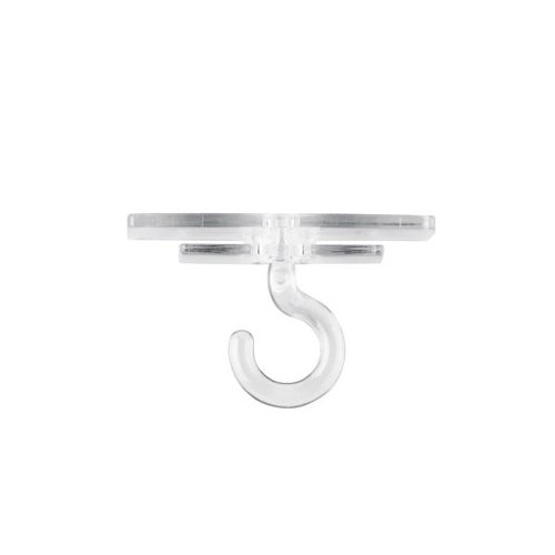 Command Clear Plastic Hooks with Strips - Mini Size (6 Hooks, Pack of 25) - Damage-Free Hanging for Photos, Keys & Decor