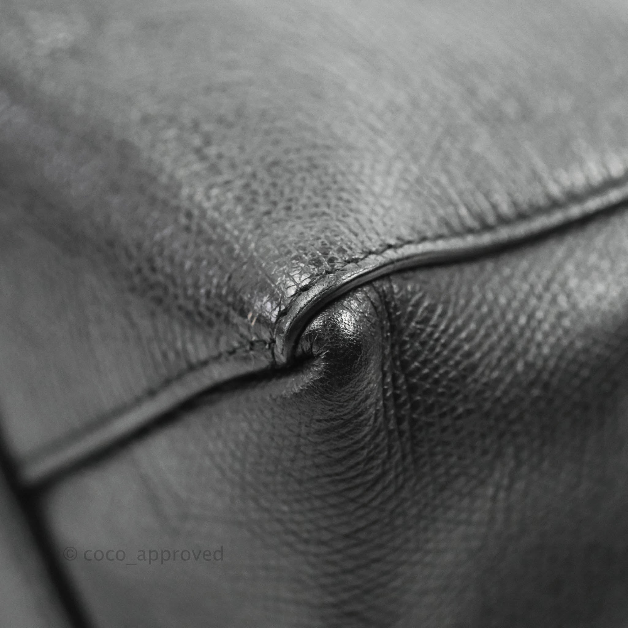 Celine Small Vertical Cabas Tote Bag in Black Grained Calfskin with Silver Hardware - Perfect for Work, Travel & Everyday Luxury