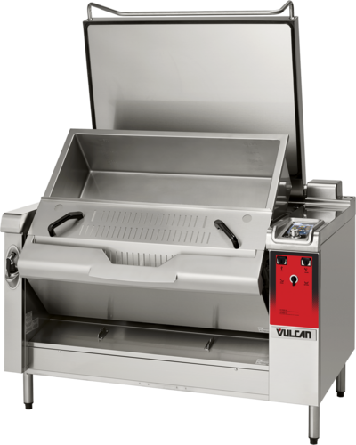 Vulcan PreciPan 40 Gallon Electric Automatic Tilting Braising Pan - 208V 3 Phase Commercial Grade for Restaurants, Catering & Food Service