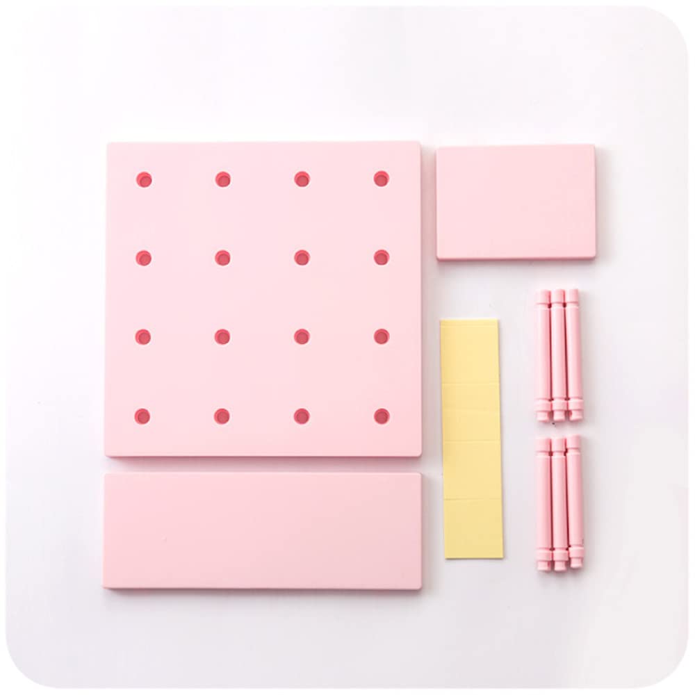 JHTPSLR DIY Wall Shelves - 8.7 Inch Cute Kawaii Floating Shelves, No Drill Damage-Free Wall Storage Rack, Multi-Layer Easy Assembly for Teen Girls Room, Bedroom, Dorm, Balcony Decor (Pink) - Perfect for Organizing Books, Plants & Decorative Items