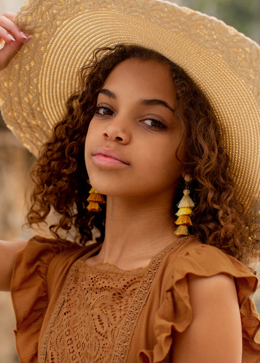 Cassia Dress in Marigold - Flowy Summer Midi Dress for Women | Perfect for Beach Vacations, Date Nights & Outdoor Weddings