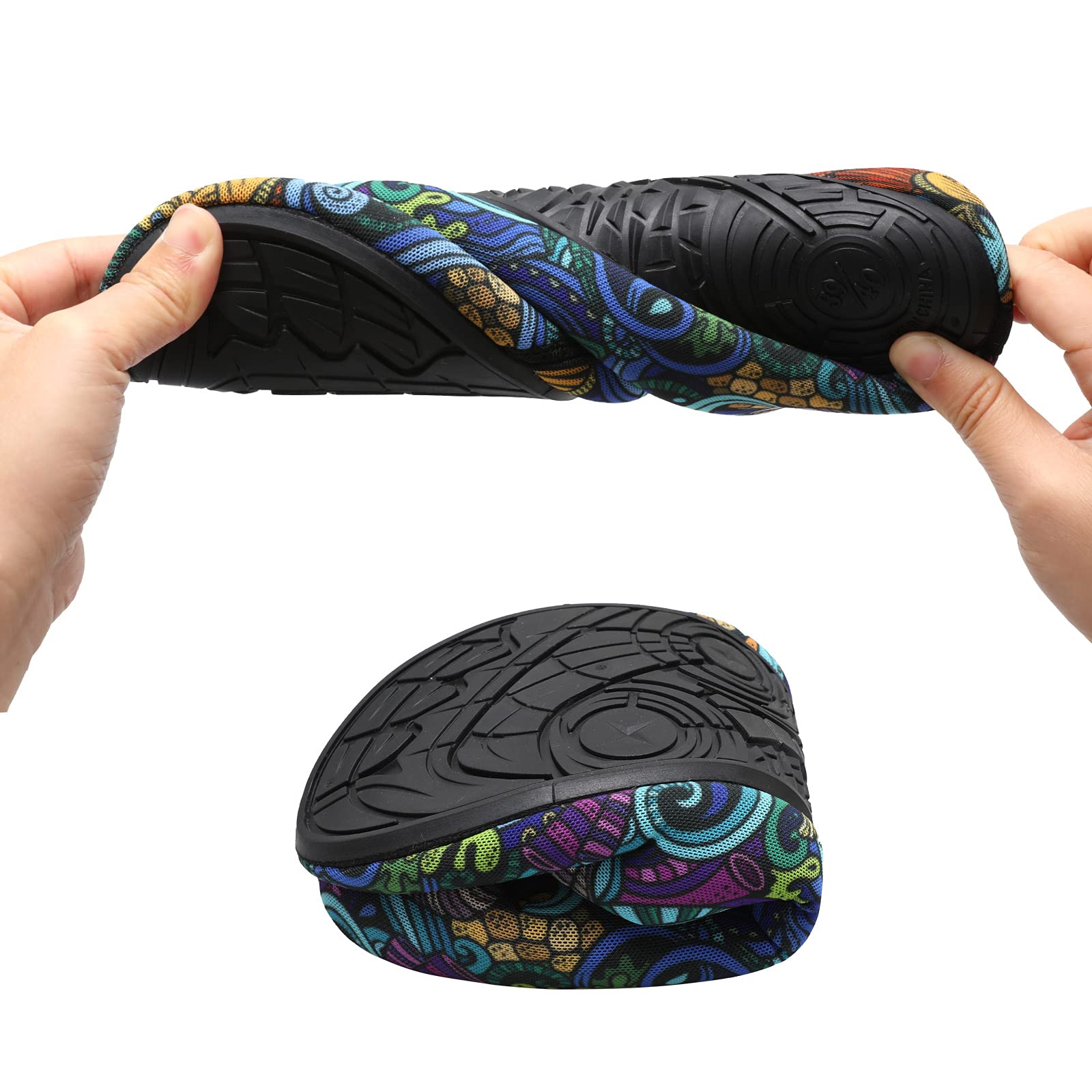 L-RUN Women's & Men's Indoor/Outdoor House Slippers - Warm Anti-Slip Barefoot Home Shoes for Comfortable Wear at Home, Office, or Travel