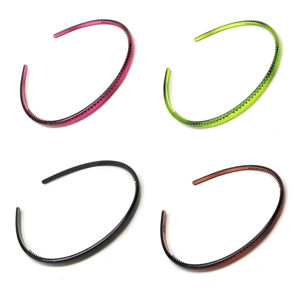 MOOLYAVAAN Plastic Hair Headbands for Women & Kids - Non-Slip Cute Comb Headband Set of 3, Stylish Hair Accessories for Girls, Women (Perfect for School, Work, Sports & Everyday Use)