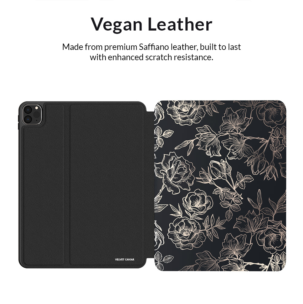 Rose Gold Chrome iPad Case 2.0 - Slim Protective Cover for iPad 6th/7th/8th/9th Gen - Perfect for Work, Travel & Everyday Use