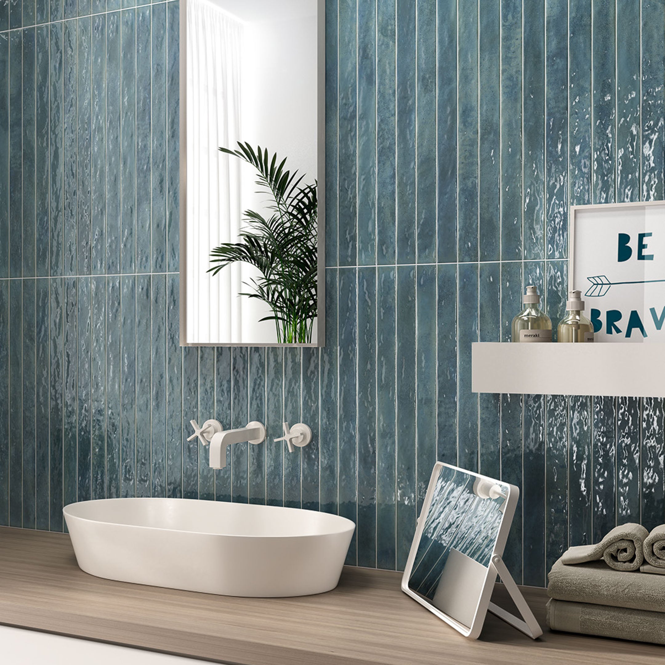 Makalu Zellige Porcelain Wall Tile - Spanish Chroma Handmade Glossy Finish for Kitchen Backsplash, Bathroom & Living Room Decor