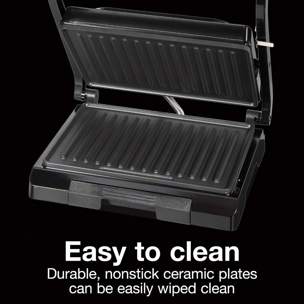Proctor Silex 25440PSC 4-Serving Panini Press & Sandwich Maker - Compact Indoor Grill for Home, Kitchen, Dorm & Office Use