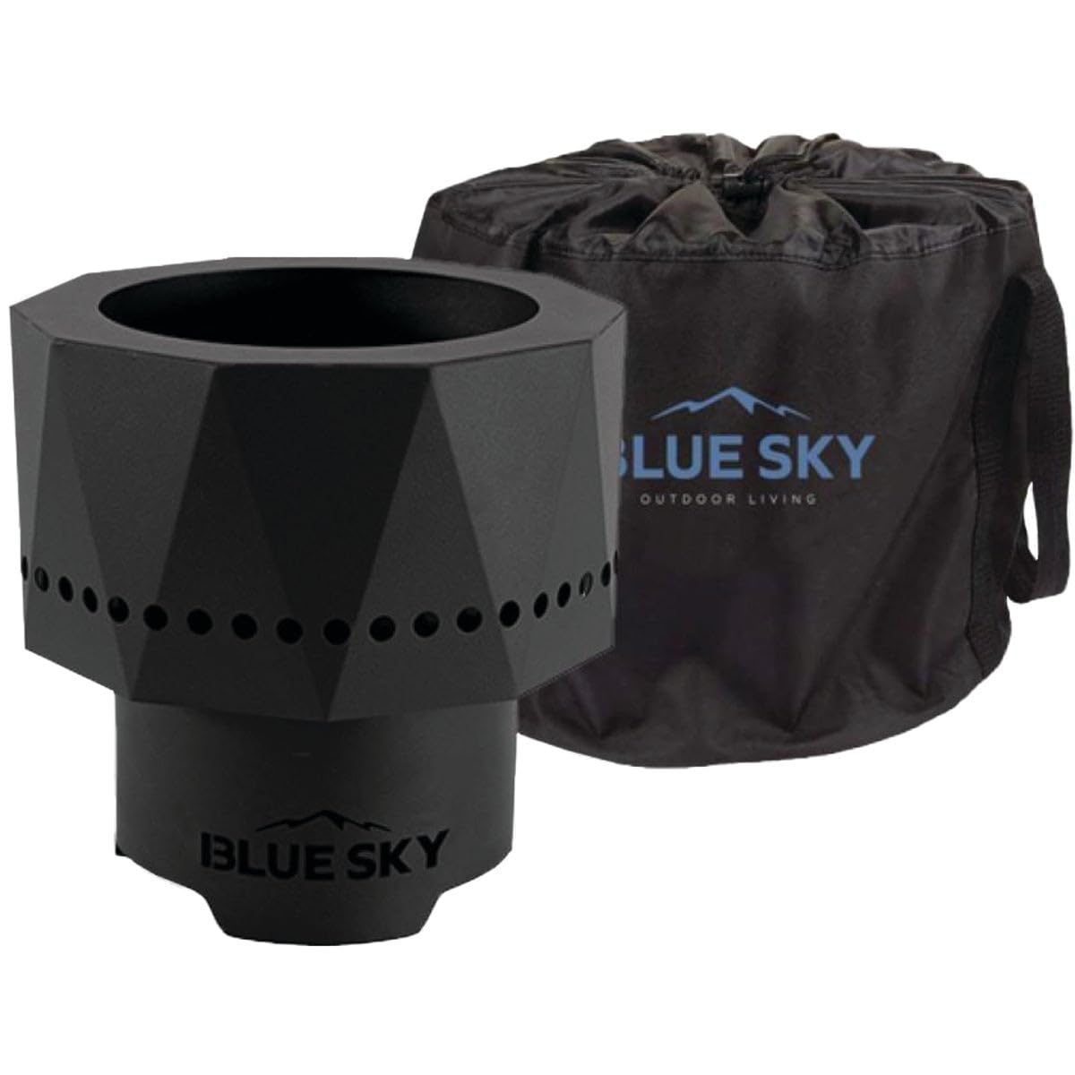 Blue Sky Outdoor Living Pike Ultra Portable Fire Pit - Smokeless Camping Fire Pit with Carry Bag, Black - Perfect for Backyard, Beach, and Camping Trips