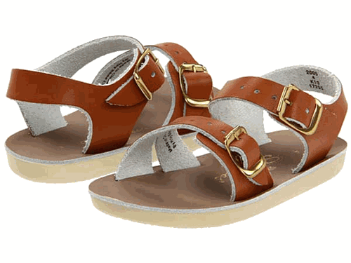 Tan Salt Water Sandals for Toddlers - Comfortable Surfer Sandals for Beach, Pool & Summer Play