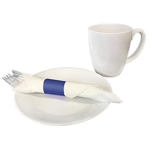 Self-Adhesive Paper Napkin Bands | Pre-Cut Disposable Napkin Rings | 4.25