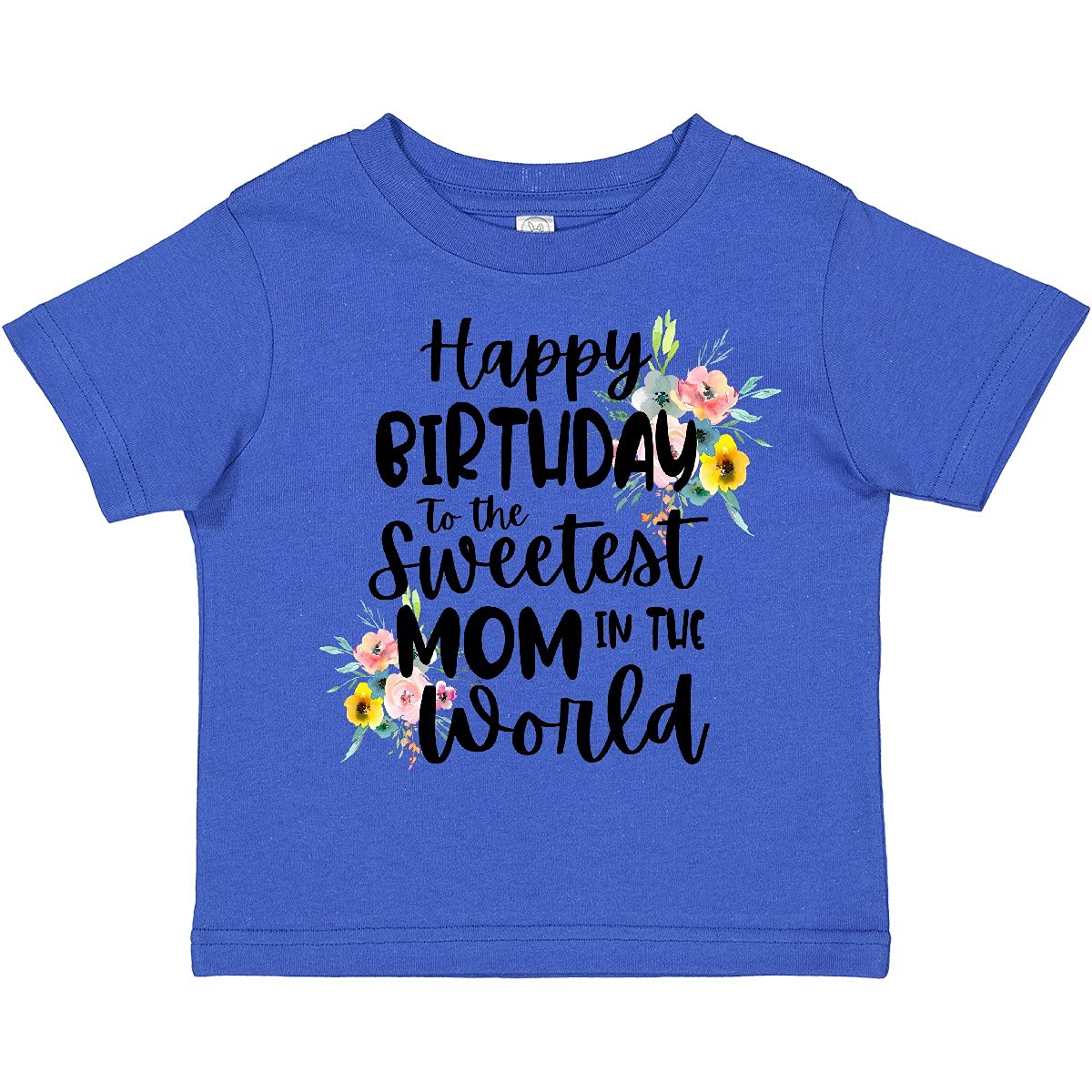 Happy Birthday to The Sweetest Mom in The World Toddler T-Shirt - Cute Kids Birthday Outfit for Mom's Special Day | Perfect for Birthday Parties, Family Photos & Mother's Day Gifts
