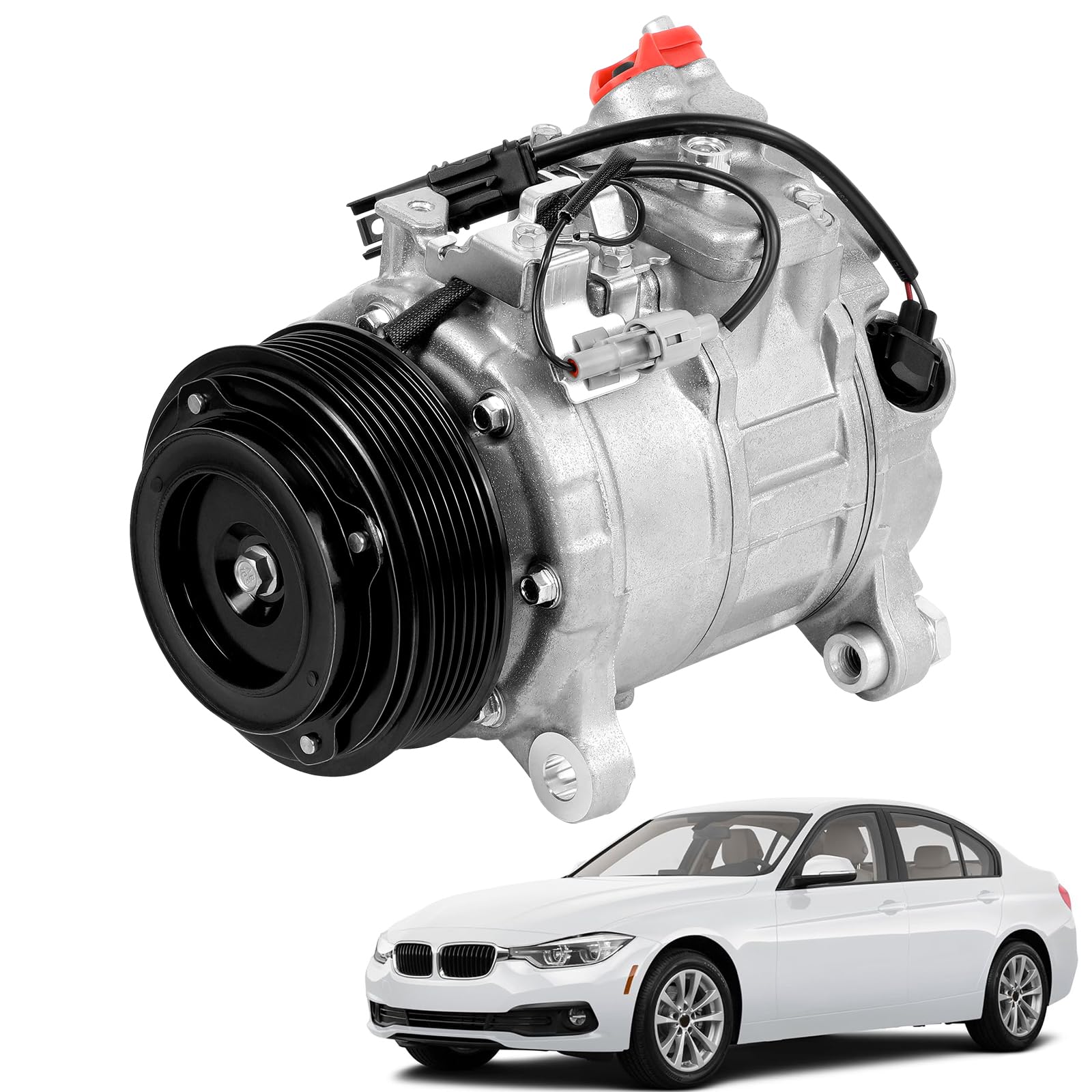 BMW X5 320i 328i 428i 528i AC Compressor with Clutch - Replacement for 64529216466 64529399059 64529330825 - Compatible with 2014-2016 Models - Perfect for Summer Cooling & Long Road Trips