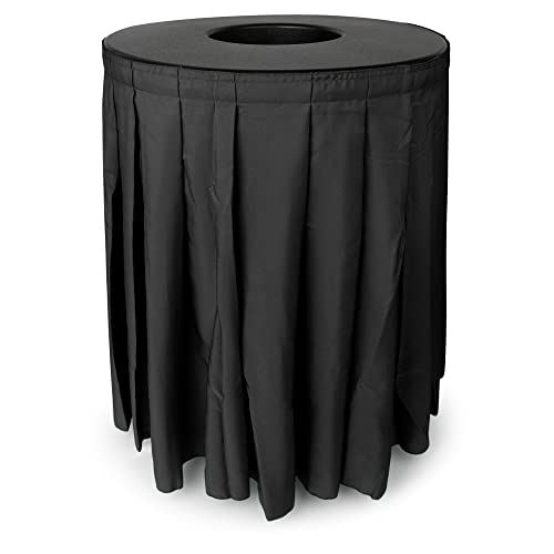 Round Black Top Black Skirt
