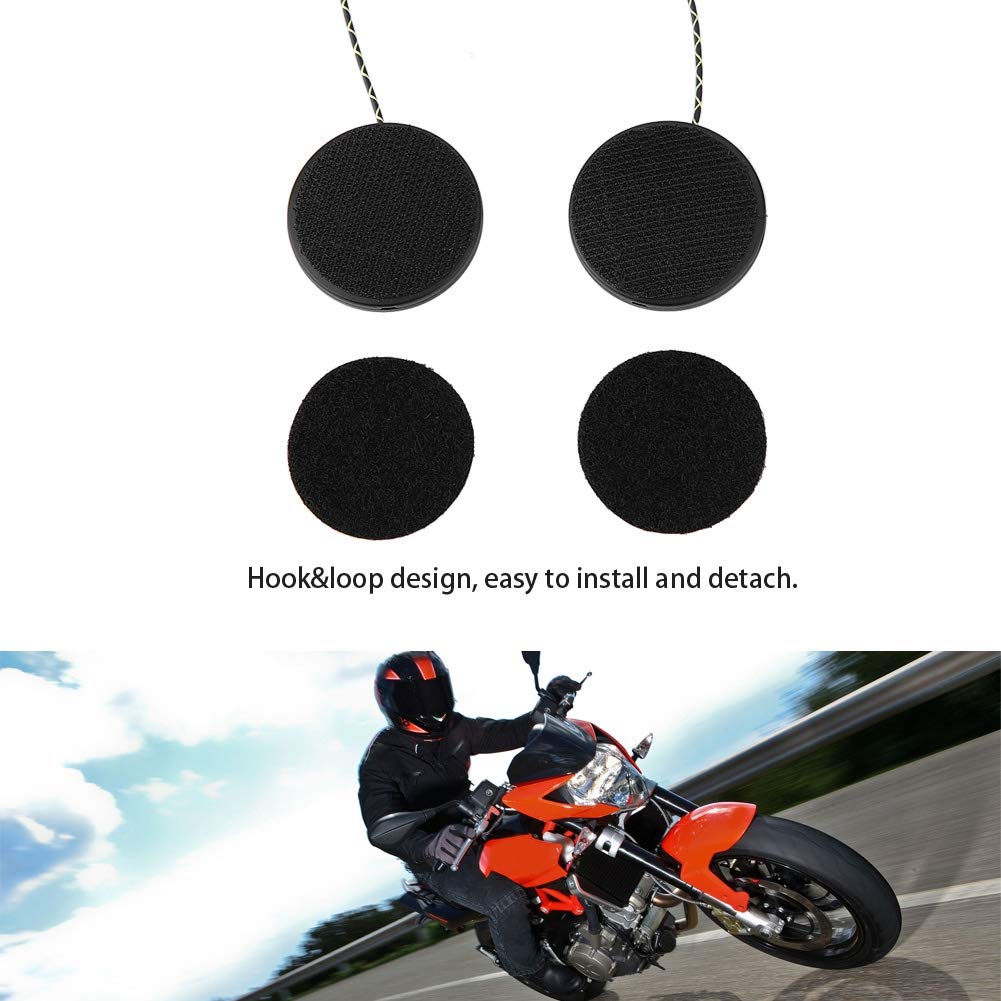 3.5mm Motorcycle Bluetooth Headset Speakers with Hands-Free Calling, Velcro Helmet Mount, Flat Design for Racing & Commuting, Ideal for Motorcycle Helmets