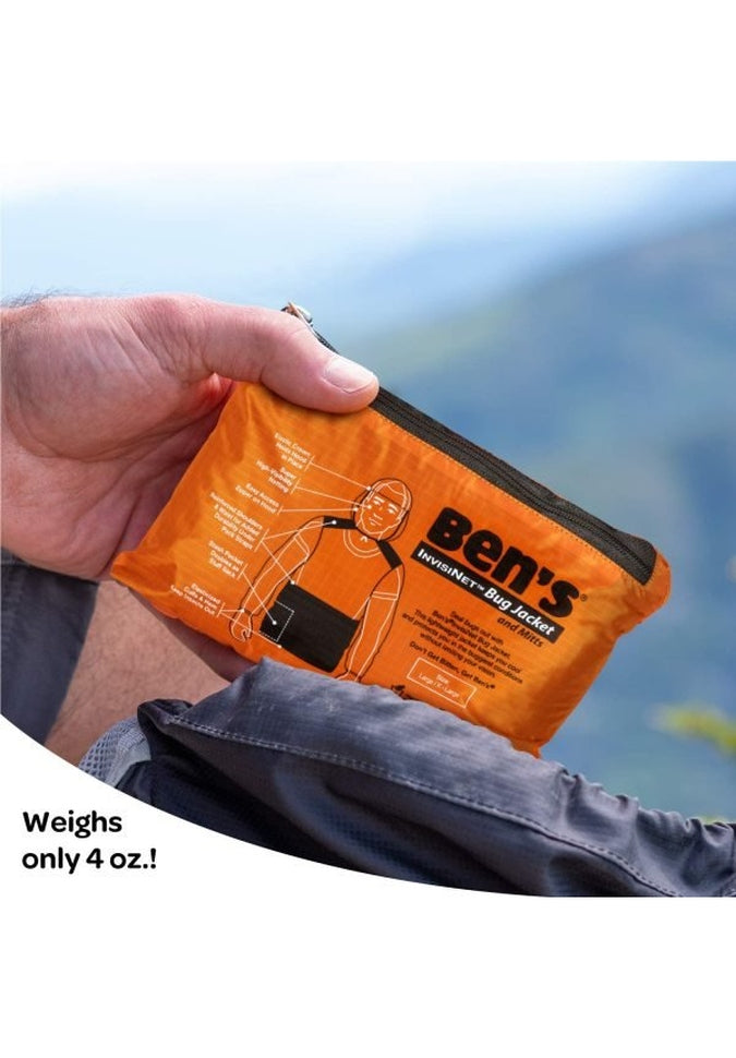 Ben's® InvisiNet Bug Jacket & Mitts - Lightweight Mosquito Proof Outdoor Wear for Hiking, Camping & Gardening - Insect Protection Gear with Breathable Mesh Fabric