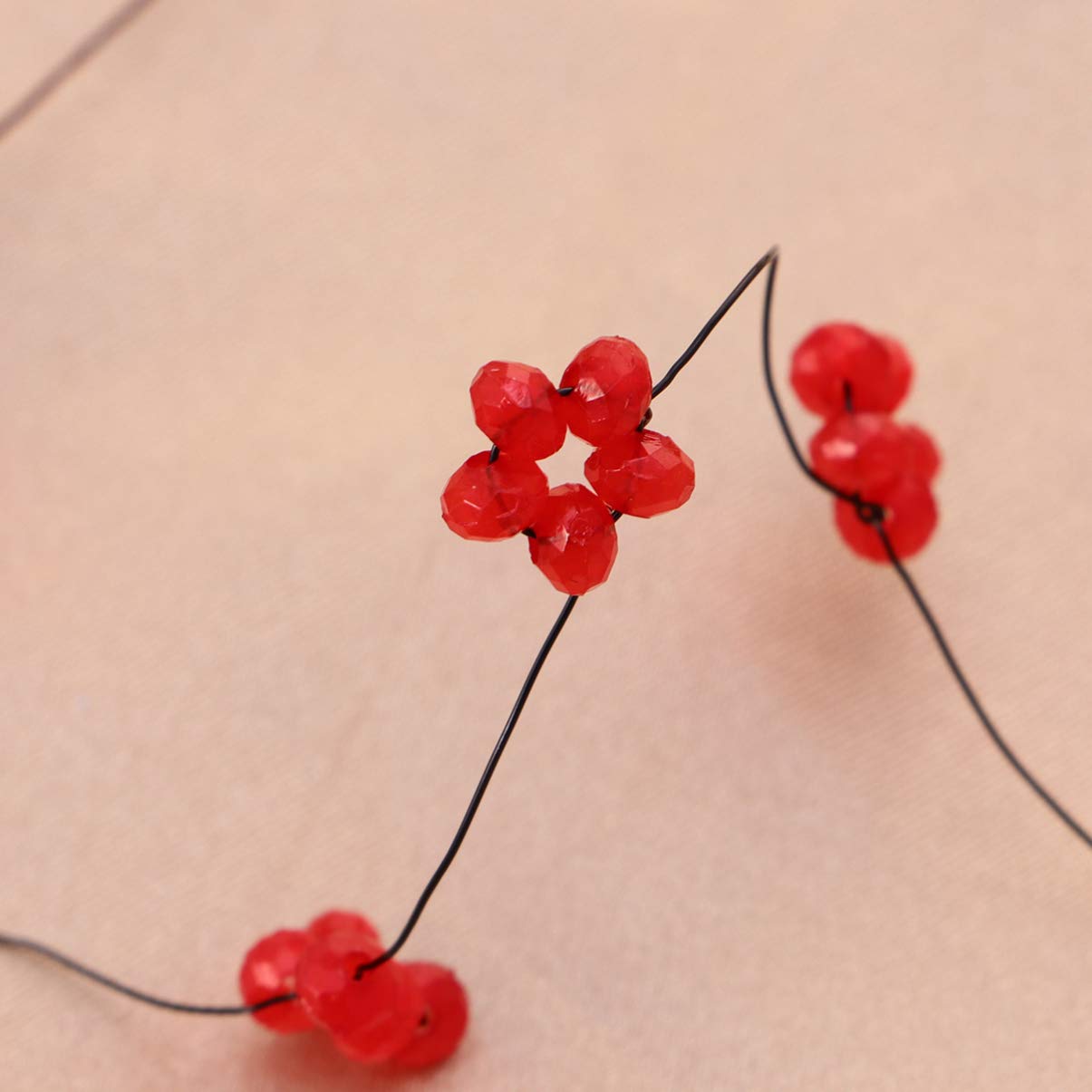 Beaupretty 4pcs Handmade Streamline Hair Extensions Clip Pins with Heart Beads - DIY Hair Clips for Women, Girls - Perfect for Weddings, Parties, Cosplay & Daily Hair Accessories