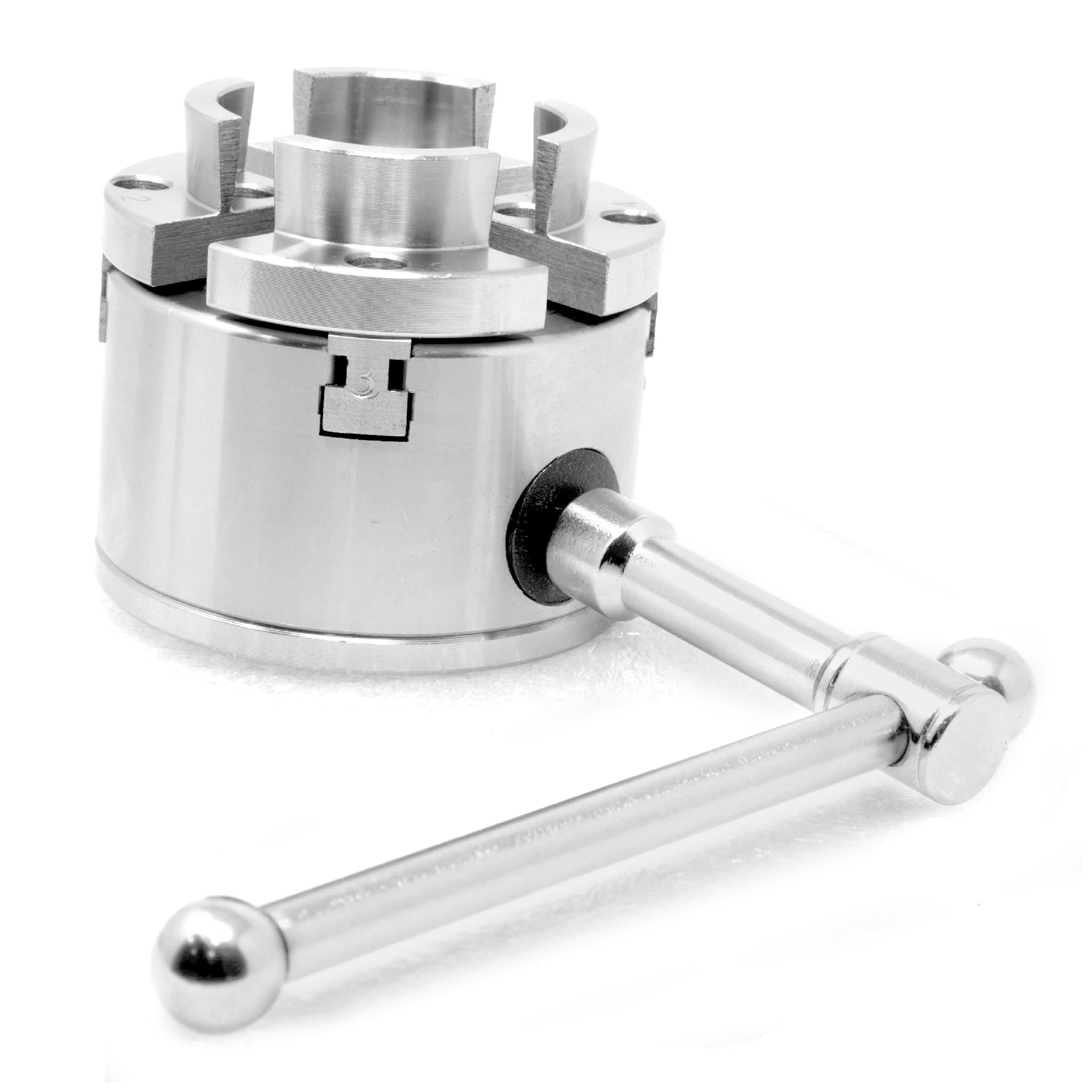 WEN LA4275 2.75 Inch 4 Jaw Self Centering Keyed Lathe Chuck Set with 1 Inch x 8TPI Thread - Perfect for Metalworking, Woodturning & DIY Projects on Mini Lathes