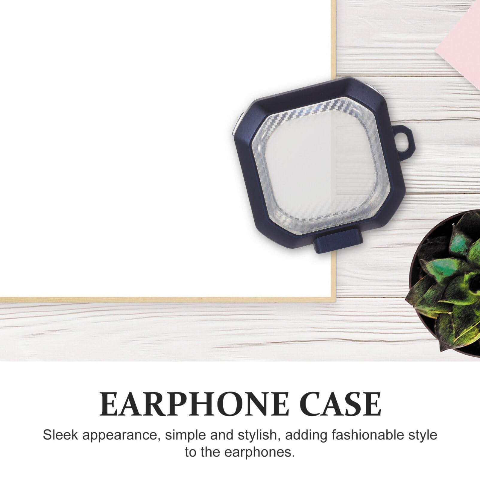 Veemoon Mini Bluetooth Earbuds Storage Case with Keychain - Portable Carrying Pouch Compatible with AirPods, Galaxy Buds & Wireless Earbuds (Blue) - Perfect for Travel, Gym & Daily Use