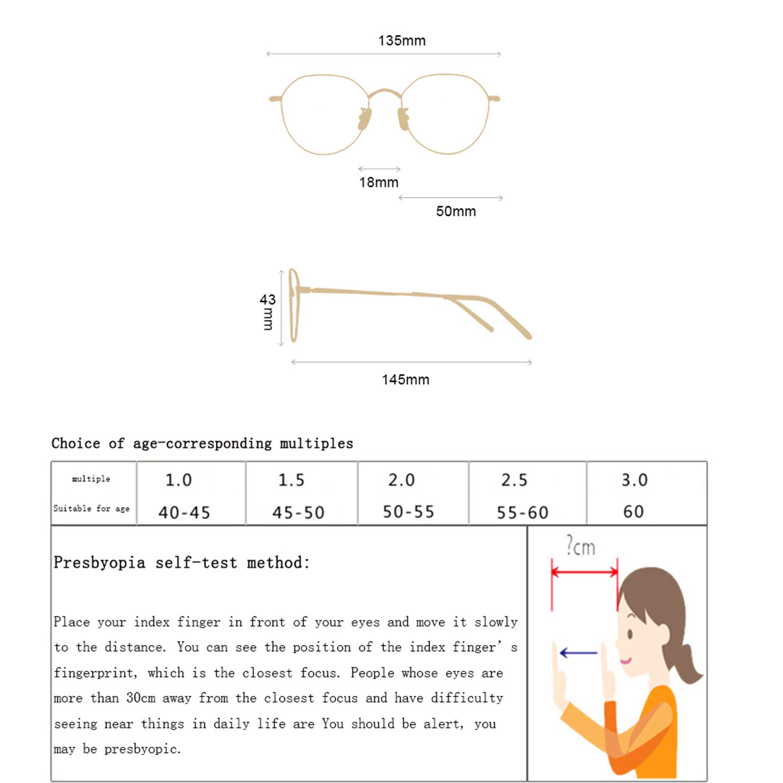 Blue Light Blocking Reading Glasses for Women - Anti-Fatigue Computer Glasses with HD Smart Zoom (A +3.0) - Perfect for Gaming, Reading & Screen Use