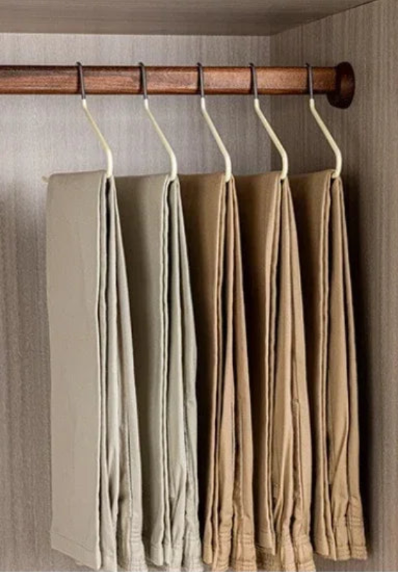 Multi-Functional Magic Pants Hanger - Space Saving Closet Organizer for Jeans, Trousers & Skirts | Perfect for Home, Office & Travel Storage