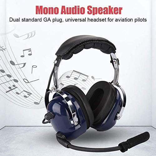 Aviation Headset - Professional Noise Canceling Over-Ear Headphones with Built-in Microphone, 3.5mm Pilot Headset for Airplane Cockpit & Flight Training | Perfect for Commercial Pilots, Student Aviators & Flight Simulator Enthusiasts
