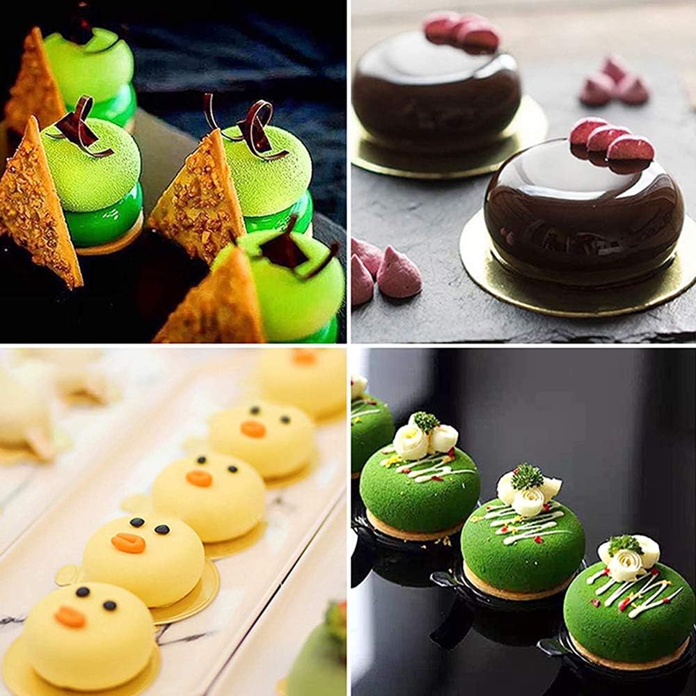 Premium Stone Silicone Molds for Baking - Reusable Cake Mousse & Fondant Molds - French Dessert Chocolate Pastry Mold - Perfect for Birthday Cakes, Wedding Desserts & DIY Baking Projects